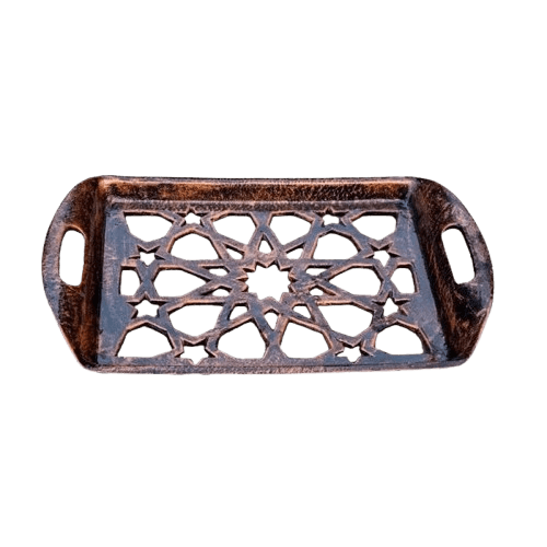 ALUMINIUM SERVING TRAY (ANTIQUE)